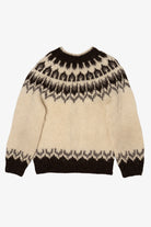 Vintage Brown And Ivory Fair Isle Cardigan Sweater (1990s)