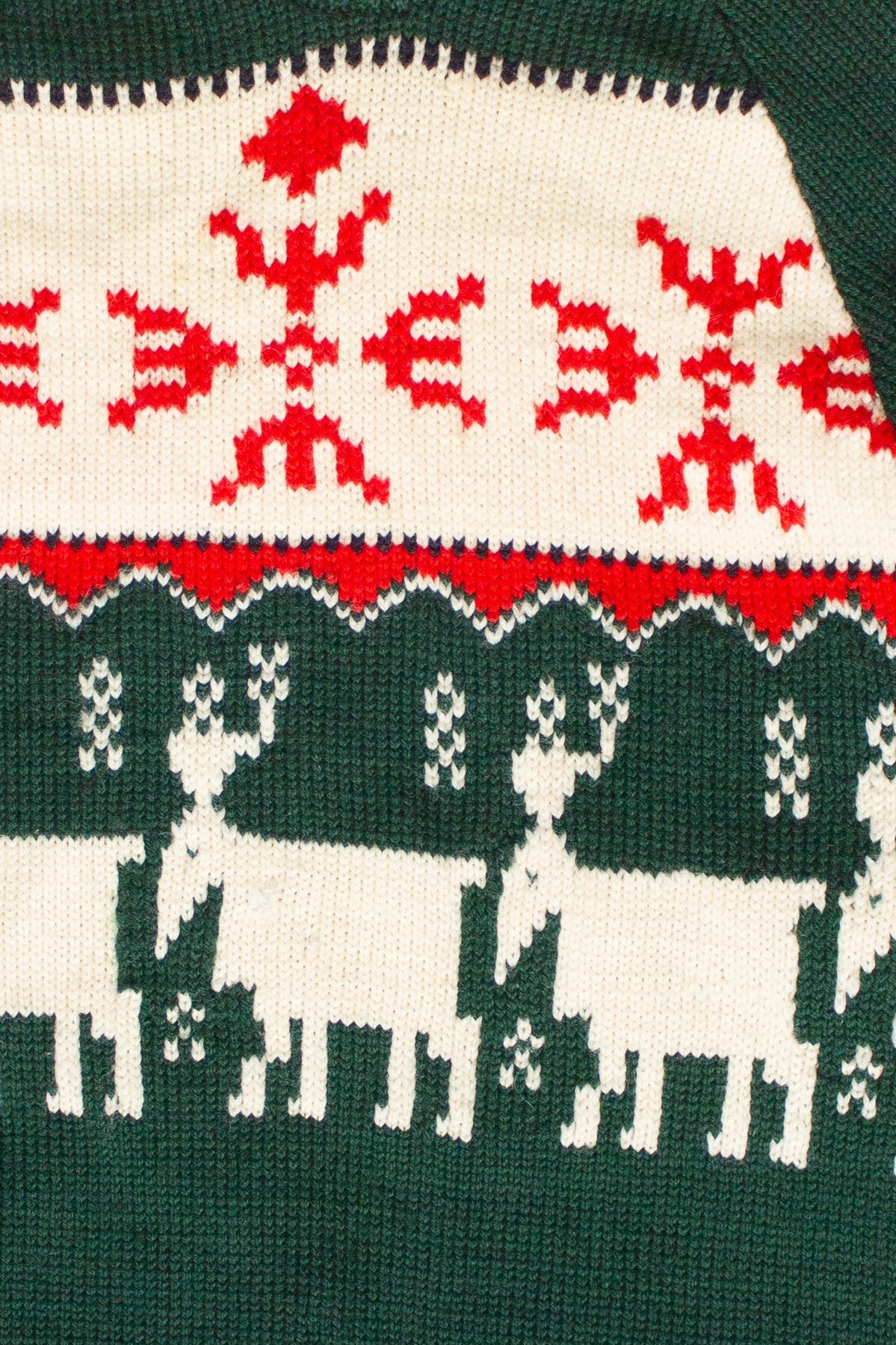 Vintage Reindeer Knit Fair Isle Sweater