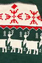 Vintage Reindeer Knit Fair Isle Sweater