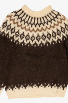 Vintage Dark Brown Fair Isle Sweater (1990s)