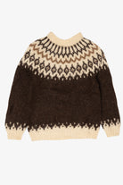 Vintage Dark Brown Fair Isle Sweater (1990s)