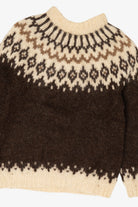 Vintage Dark Brown Fair Isle Sweater (1990s)