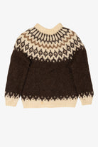 Vintage Dark Brown Fair Isle Sweater (1990s)