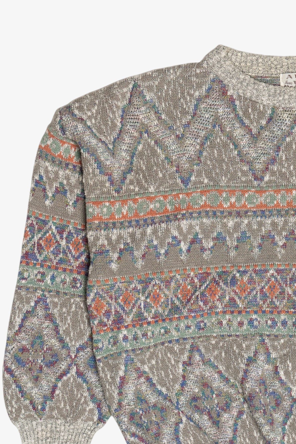 Vintage Pastel Fair Isle Sweater (1980s)