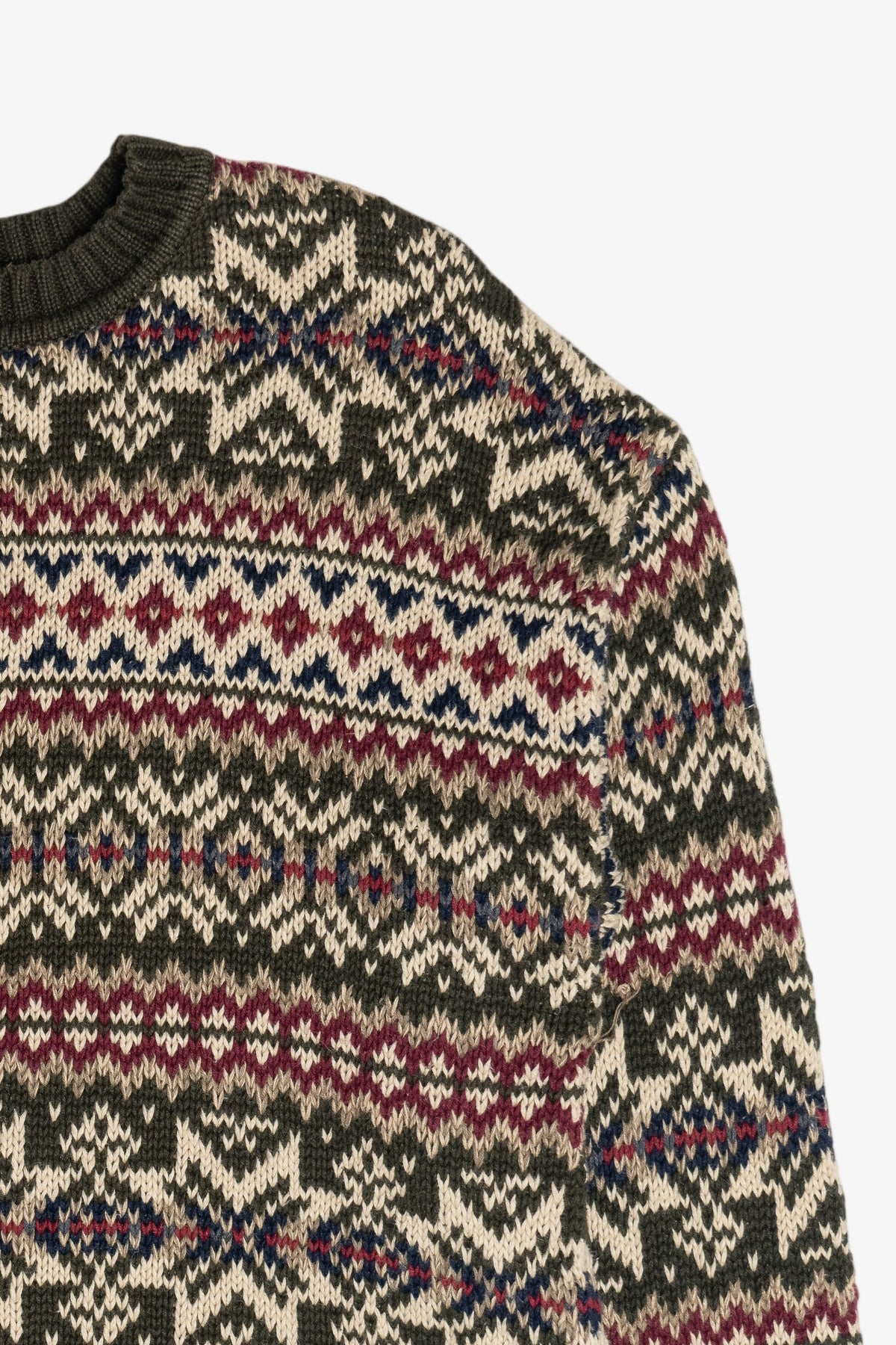 Vintage Abercrombie "The Big Sweater" Fair Isle Sweater (1990s)