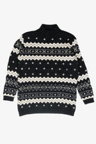 Liz Claiborne Black Fair Isle Sweater (1990s)