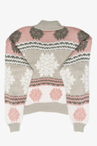 Tarazzia Pink Snowflake Vintage Fair Isle Sweater (1980s)