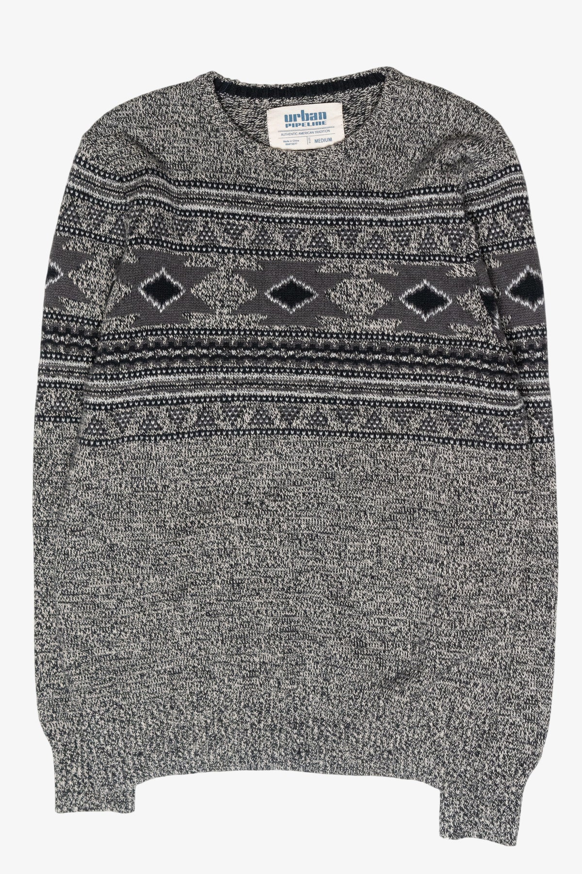 Urban Pipeline Gray Vintage Fair Isle Sweater (2000s)