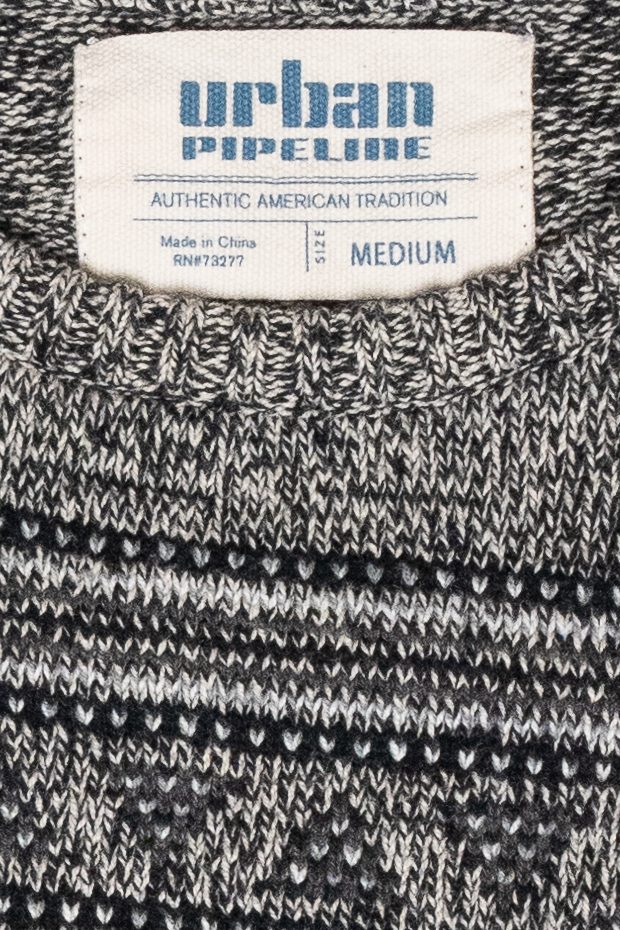 Urban Pipeline Gray Vintage Fair Isle Sweater (2000s)