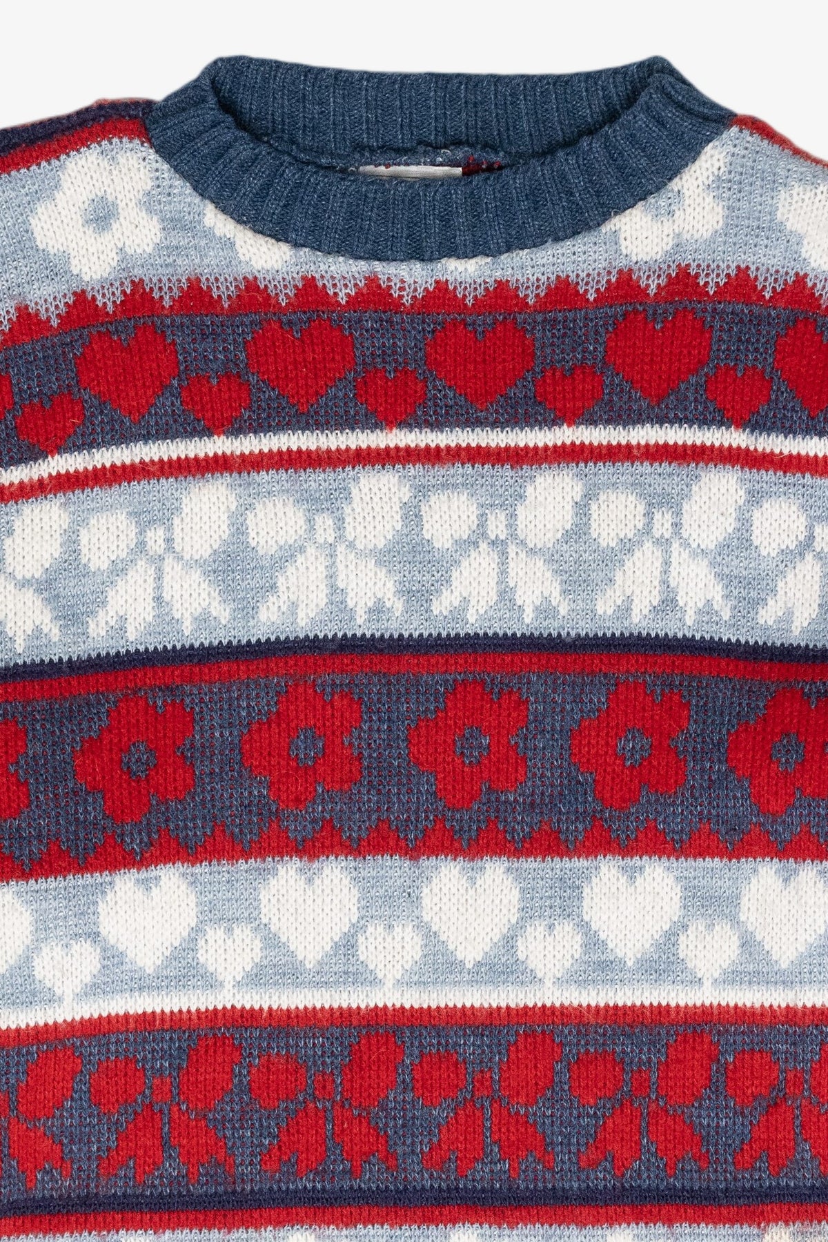 Huntington Ridge Vintage Blue Flowers Sweater (1990s)
