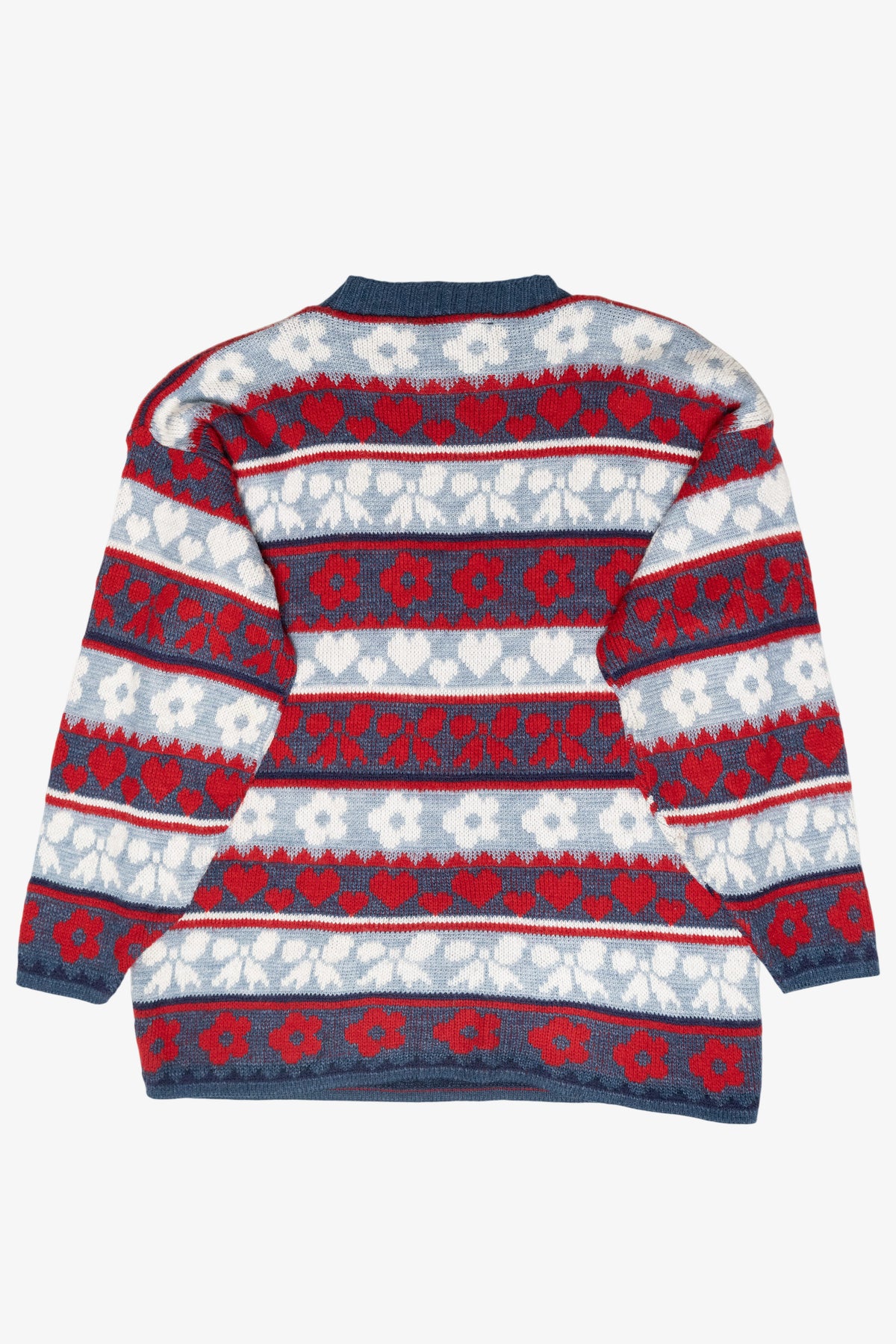 Huntington Ridge Vintage Blue Flowers Sweater (1990s)