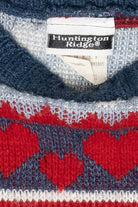 Huntington Ridge Vintage Blue Flowers Sweater (1990s)