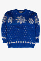 Vintage Blue Snowflakes Sweater (1980s)