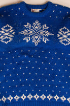 Vintage Blue Snowflakes Sweater (1980s)