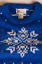 Vintage Blue Snowflakes Sweater (1980s)