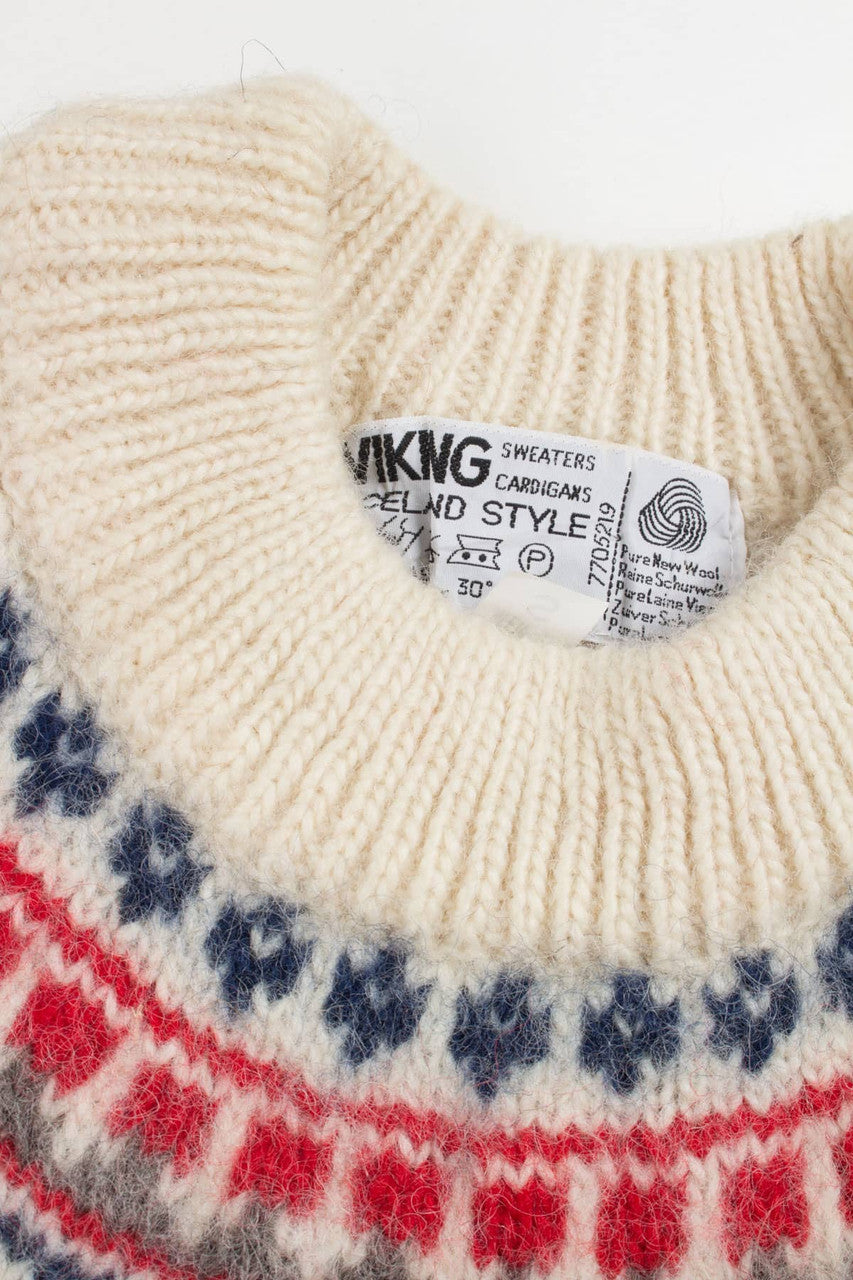 Vintage Viking Iceland Style Fair Isle Sweater 766