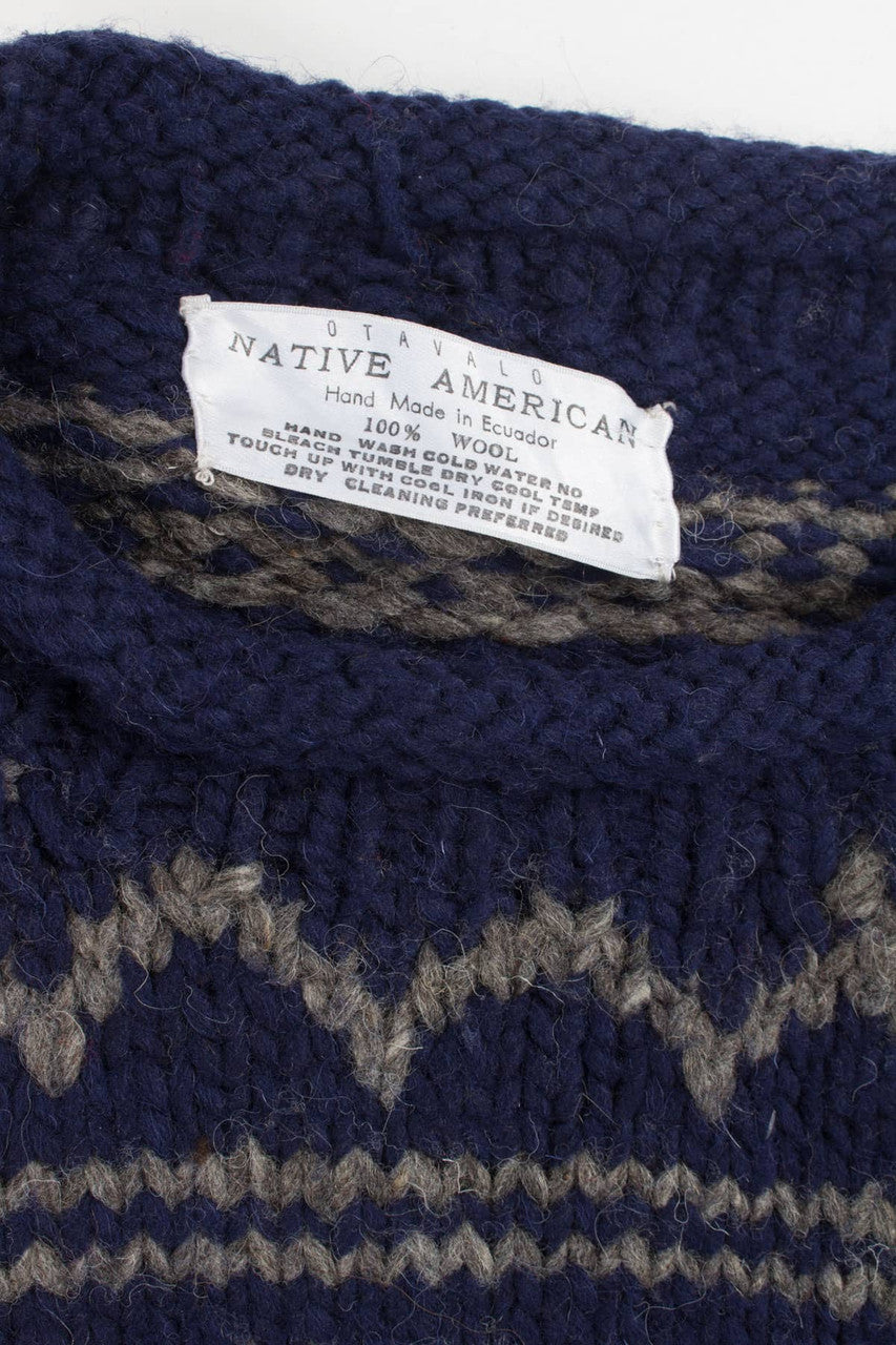 Vintage Native American Fair Isle Sweater 778