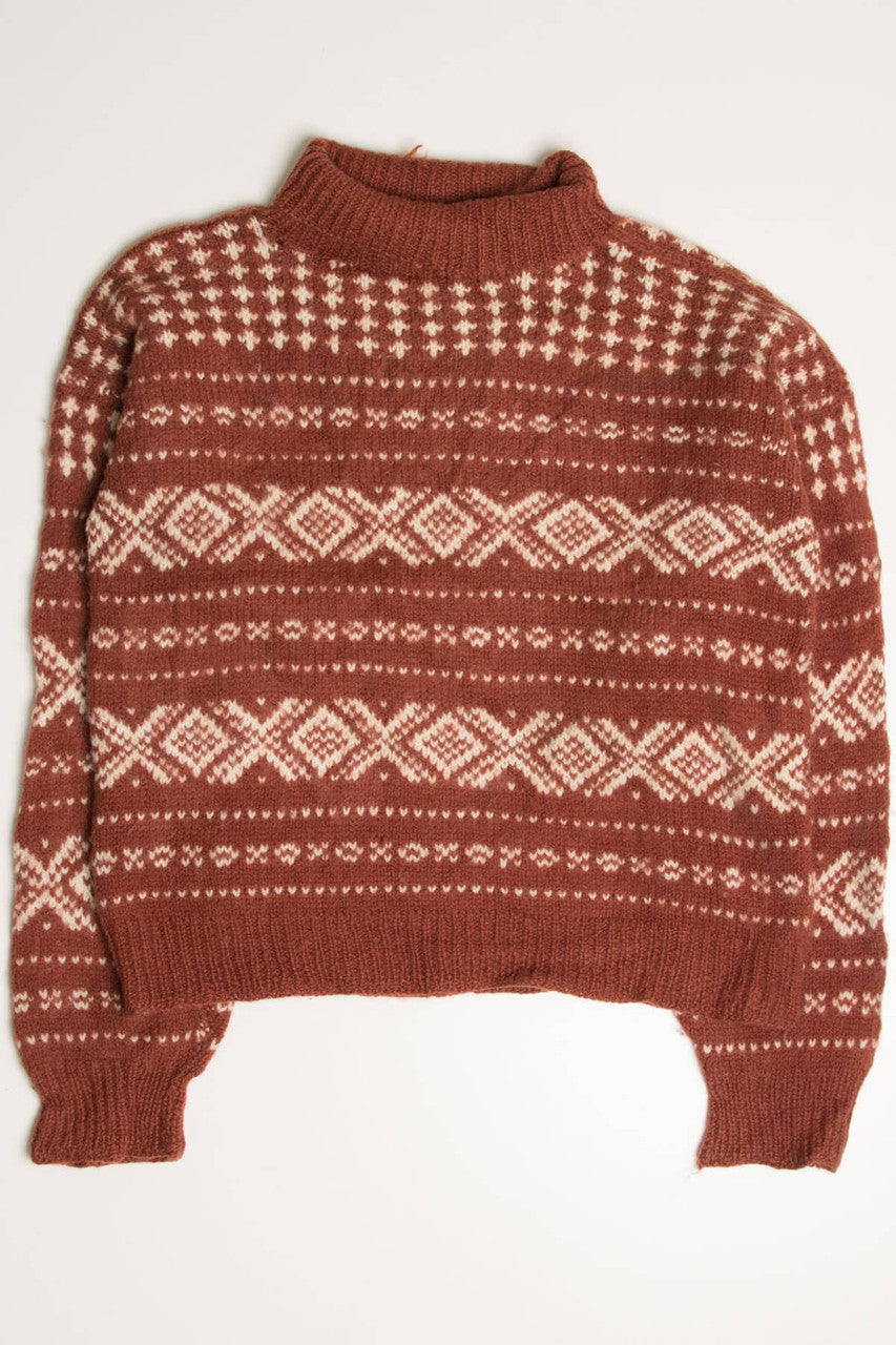 Terracotta  Fair Isle Sweater 800