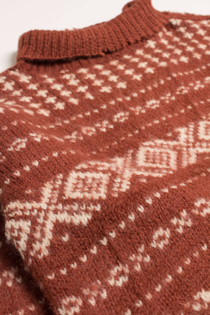 Terracotta  Fair Isle Sweater 800