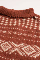 Terracotta  Fair Isle Sweater 800