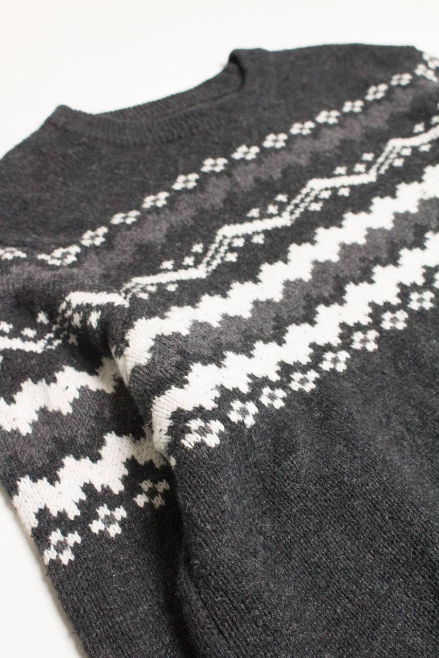 Charcoal Fair Isle Sweater 811