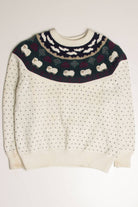 Sheep Pattern Fair Isle Sweater 820