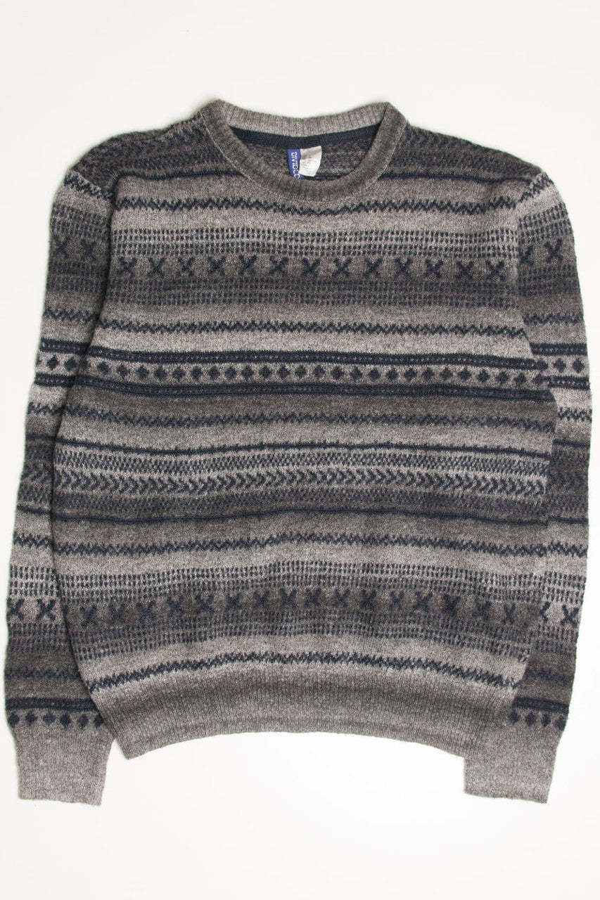 Charcoal Fair Isle Sweater 827