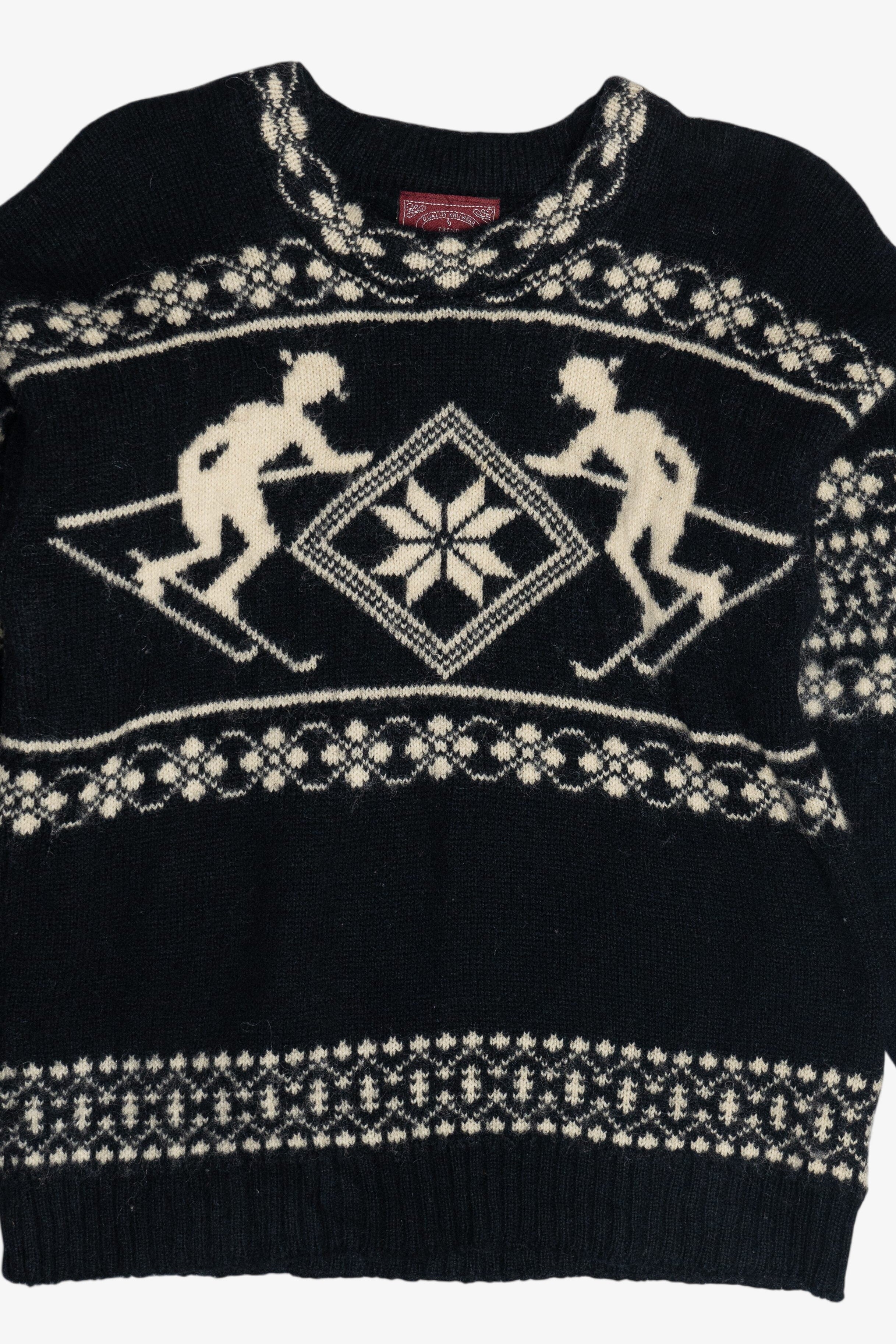 Vintage Skjaeveland Norway Ski Motif Wool Sweater (1980s) – Ragstock