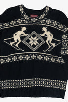 Vintage Skjaeveland Norway Ski Motif Wool Sweater (1980s)