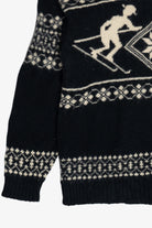 Vintage Skjaeveland Norway Ski Motif Wool Sweater (1980s)