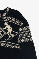 Vintage Skjaeveland Norway Ski Motif Wool Sweater (1980s)