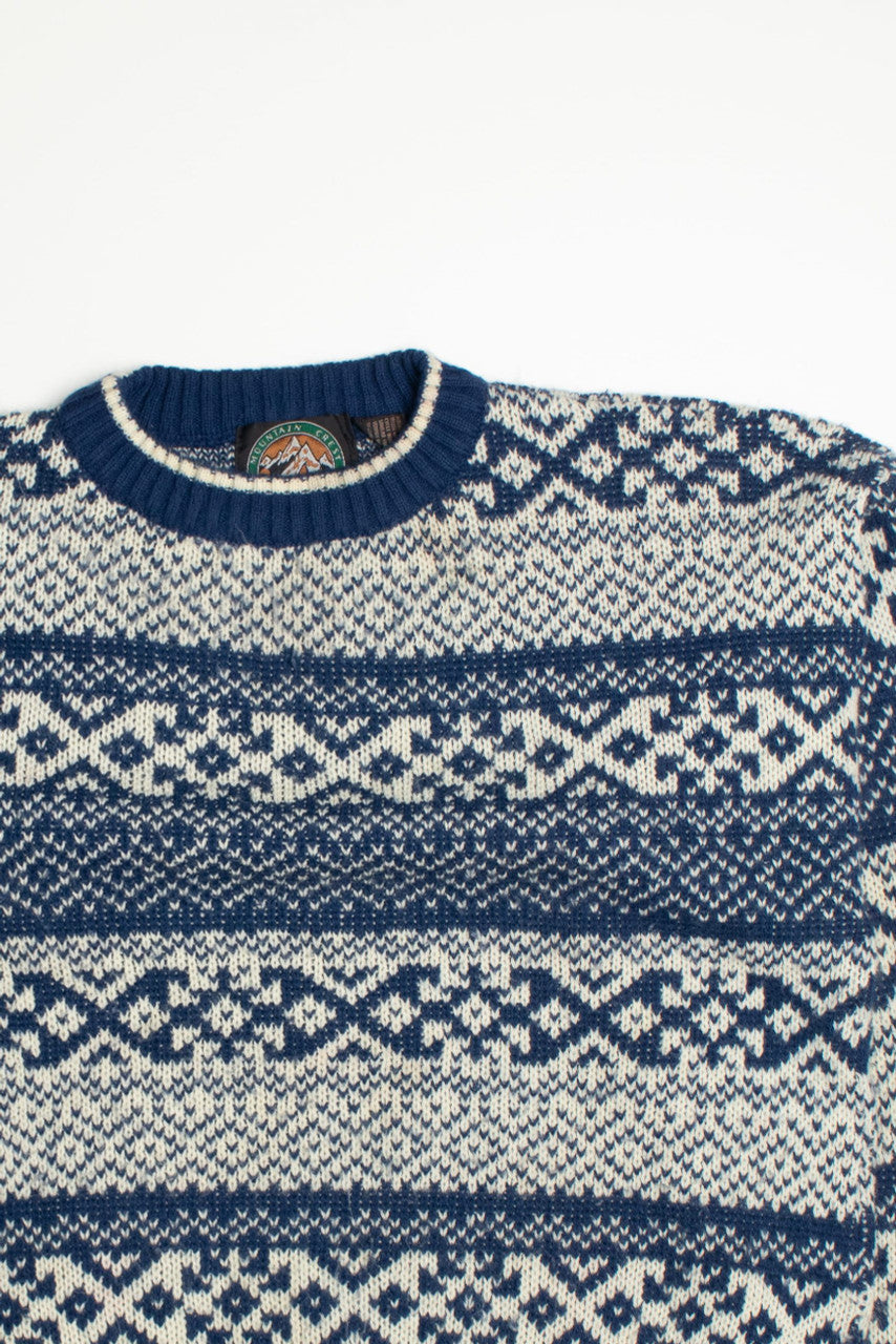 Vintage Mountain Crest Fair Isle Sweater