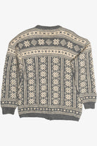 Vintage Fair Isle Heavyweight Cardigan Sweater (1980s)