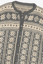 Vintage Fair Isle Heavyweight Cardigan Sweater (1980s)
