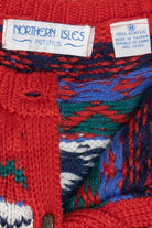Vintage Northern Isles Petite Fair Isle Cardigan Sweater (1990s)