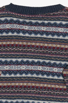 Vintage St. John's Bay Two Button Fair Isle Sweater (1990s)