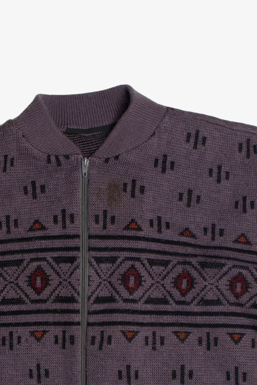 Vintage Purple Fair Isle Sweater