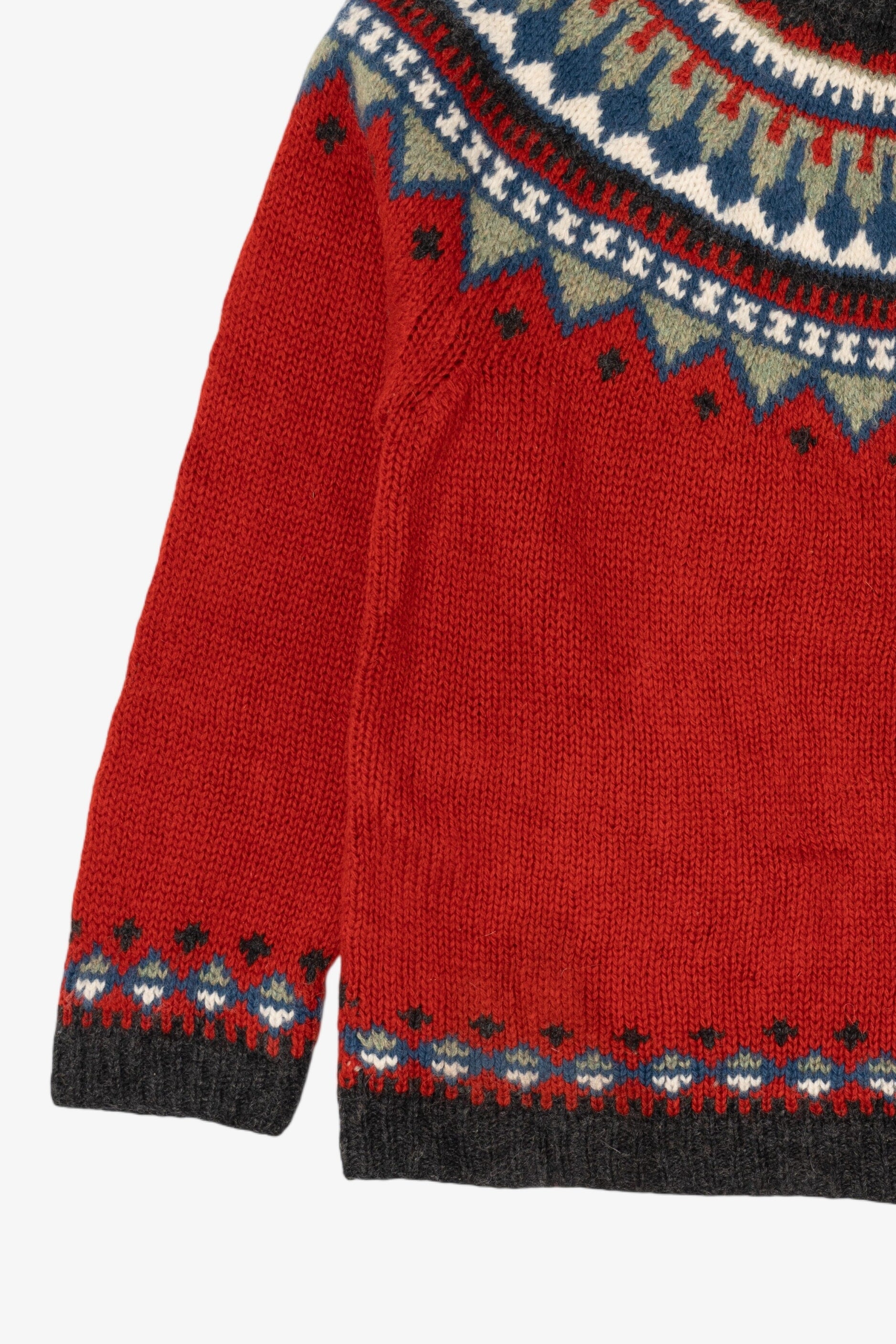 Vintage Red Eddie Bauer Fair Isle Sweater (1990s)