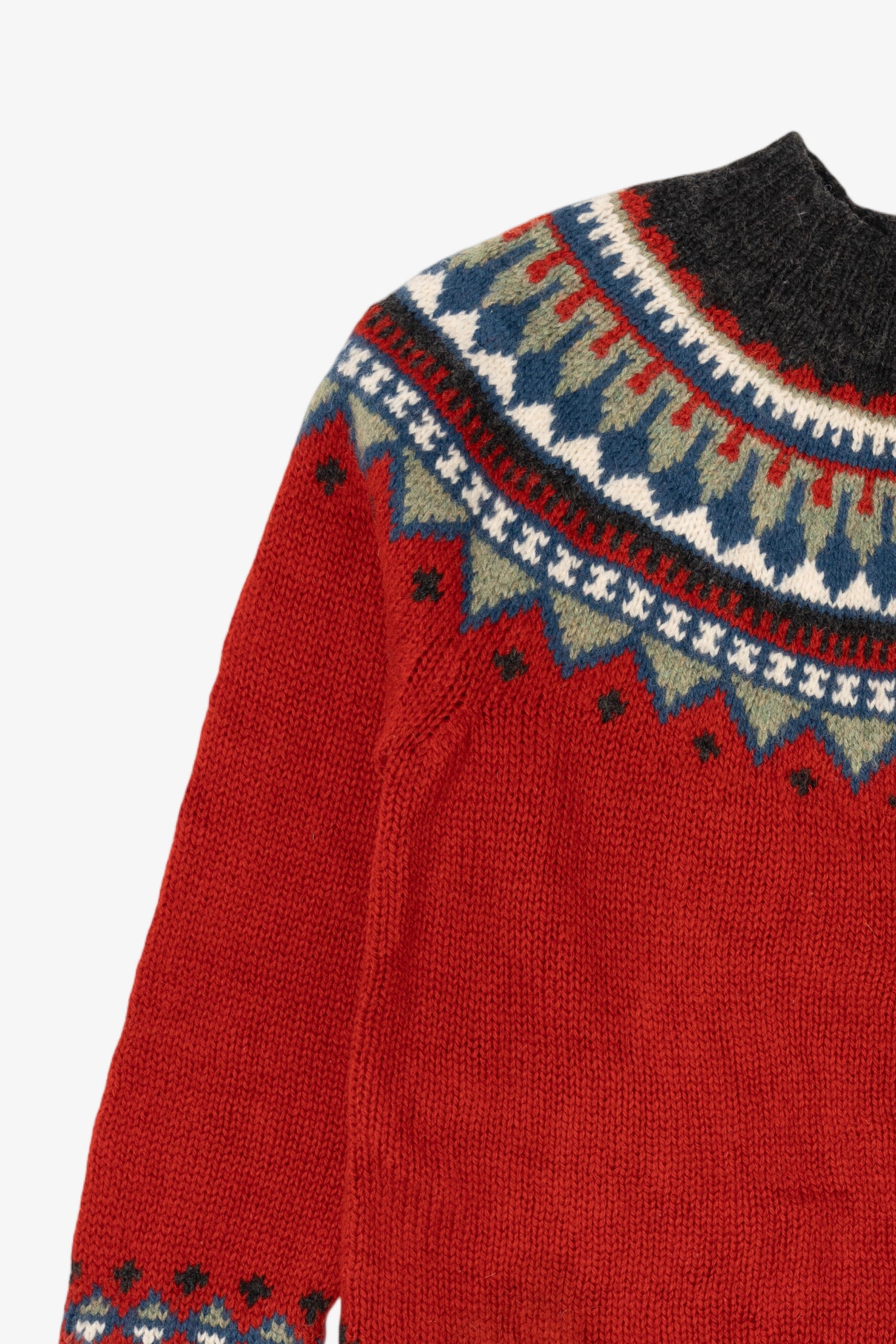 Vintage Red Eddie Bauer Fair Isle Sweater (1990s)
