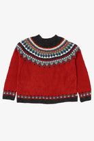 Vintage Red Eddie Bauer Fair Isle Sweater (1990s)