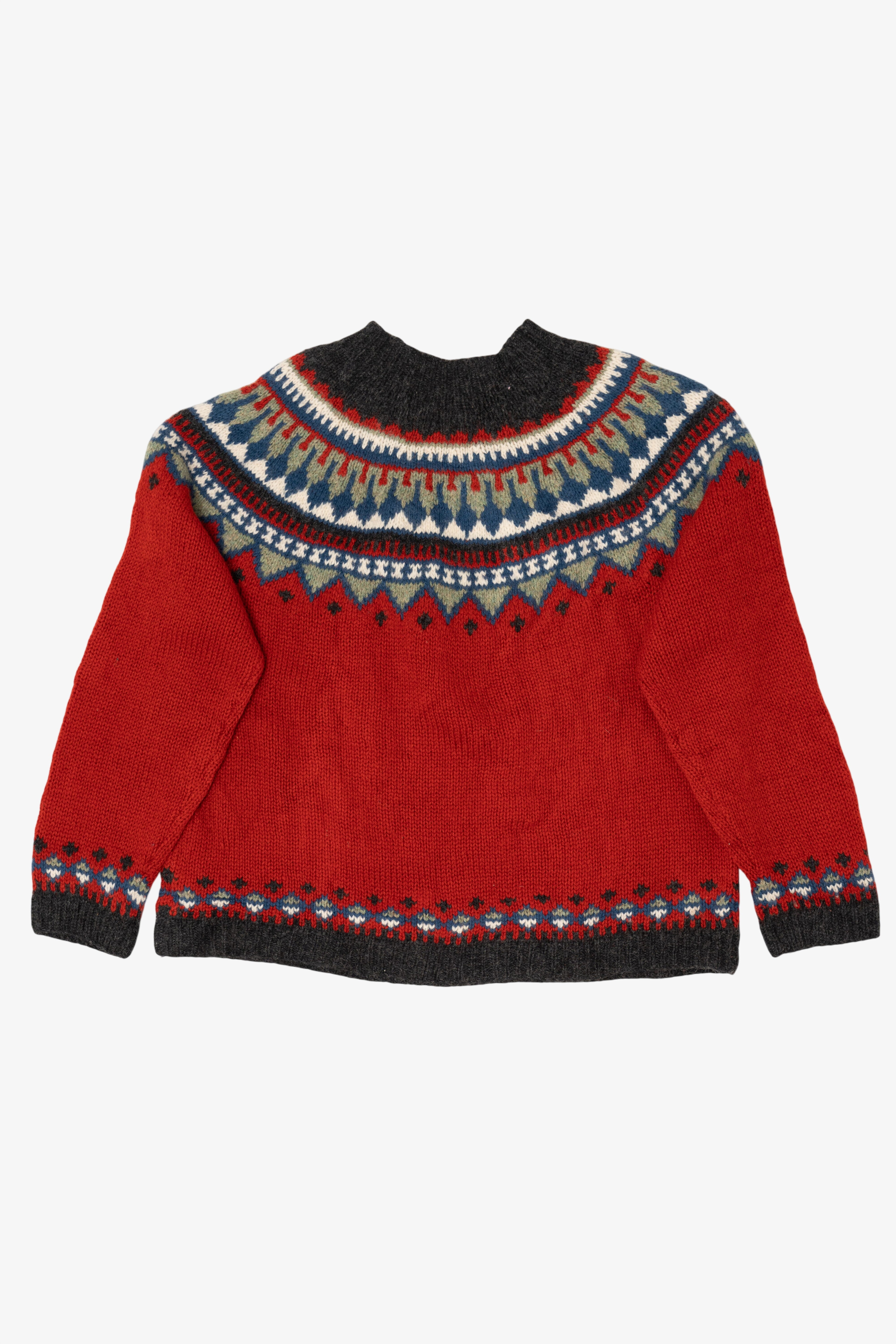 Vintage Red Eddie Bauer Fair Isle Sweater (1990s)