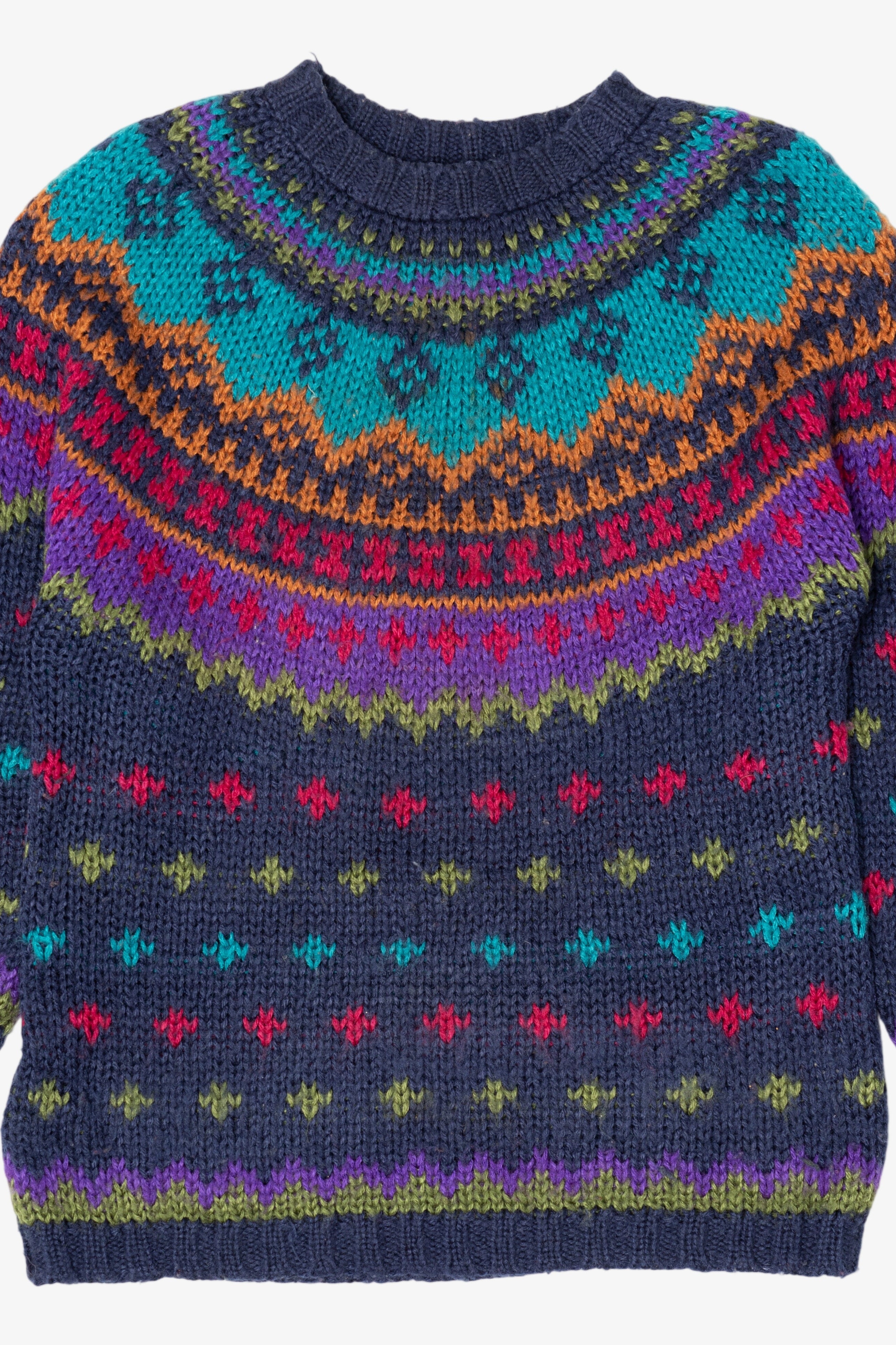 Vintage Hand Knit I.V.Y Fair Isle Sweater (1990s)