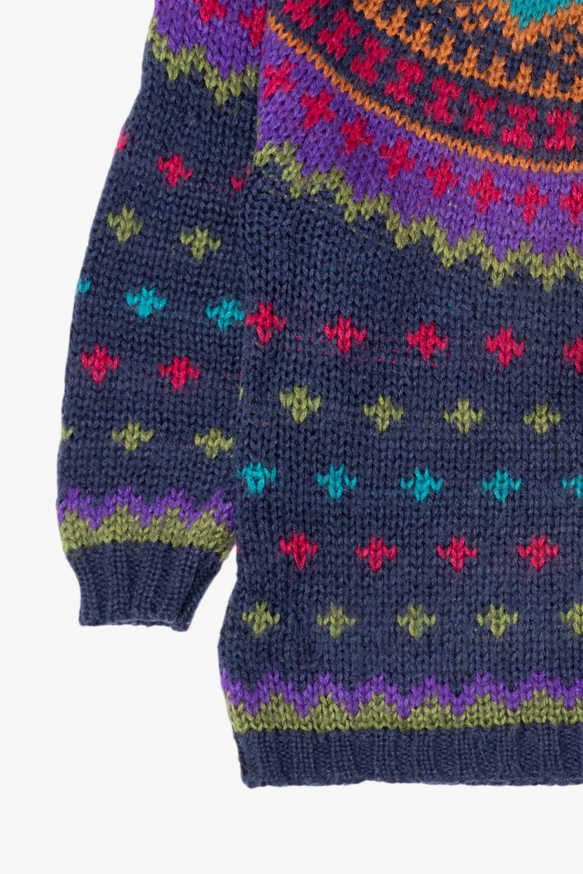 Vintage Hand Knit I.V.Y Fair Isle Sweater (1990s)