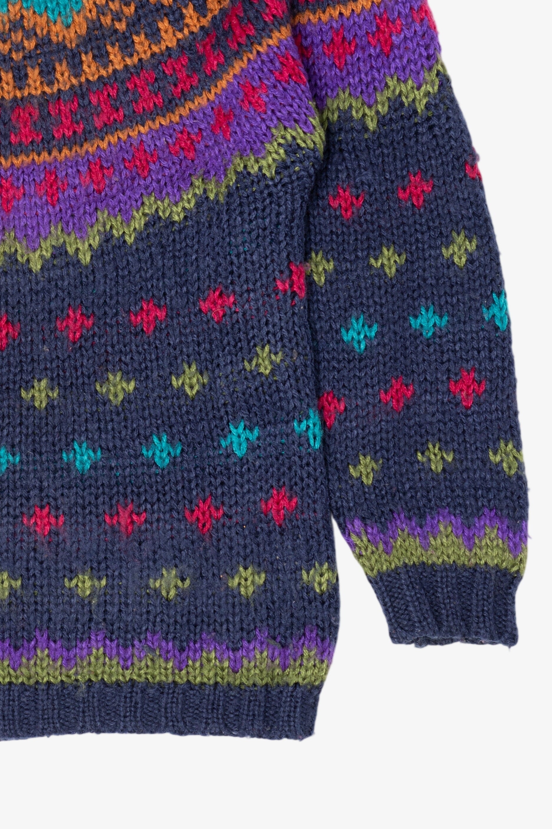 Vintage Hand Knit I.V.Y Fair Isle Sweater (1990s)