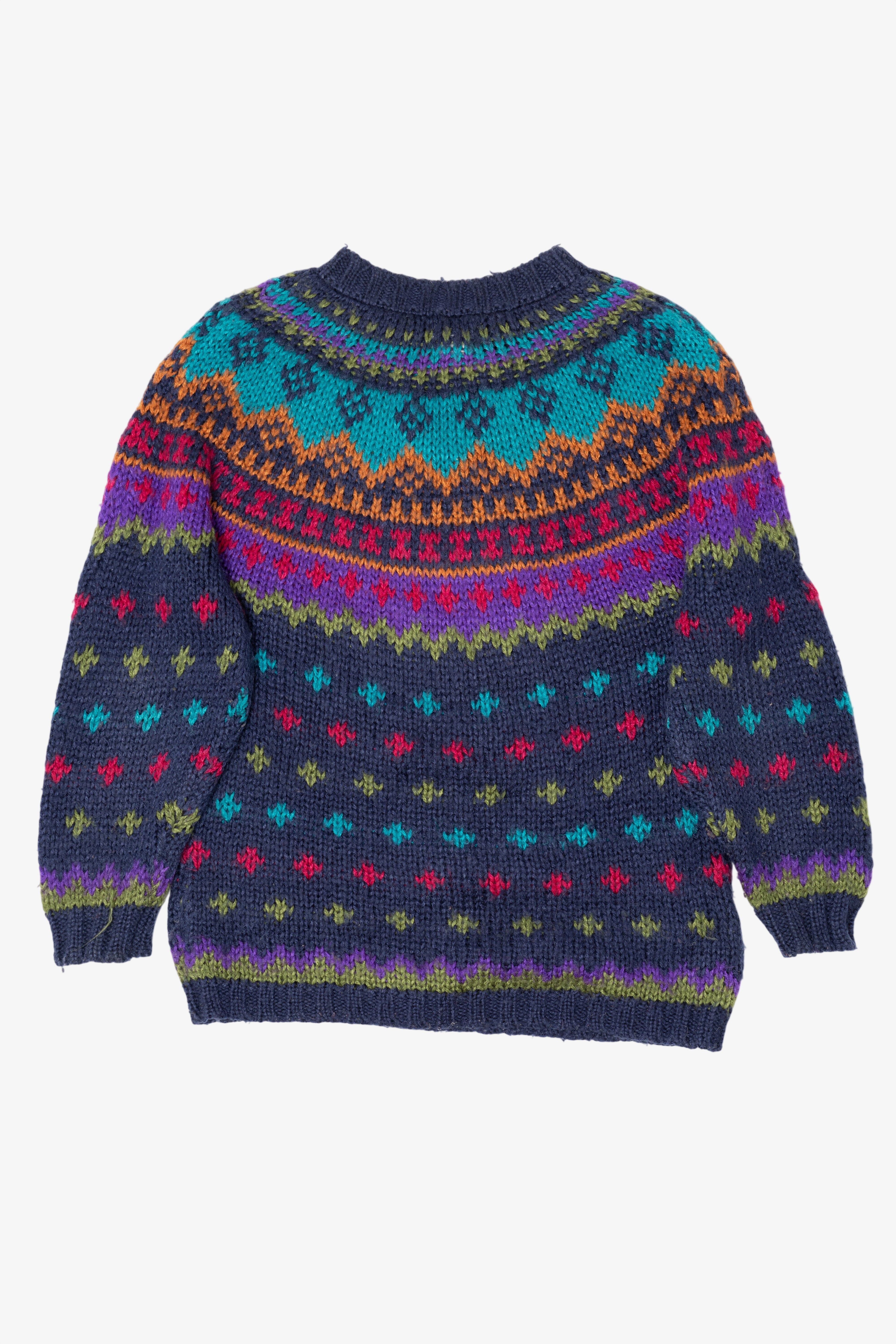 Vintage Hand Knit I.V.Y Fair Isle Sweater (1990s)