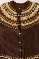 Vintage Brown Fair Isle Cardigan (1980s)