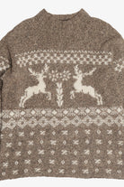 Vintage Reindeer Fair Isle Wool Sweater (1990s)