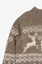 Vintage Reindeer Fair Isle Wool Sweater (1990s)
