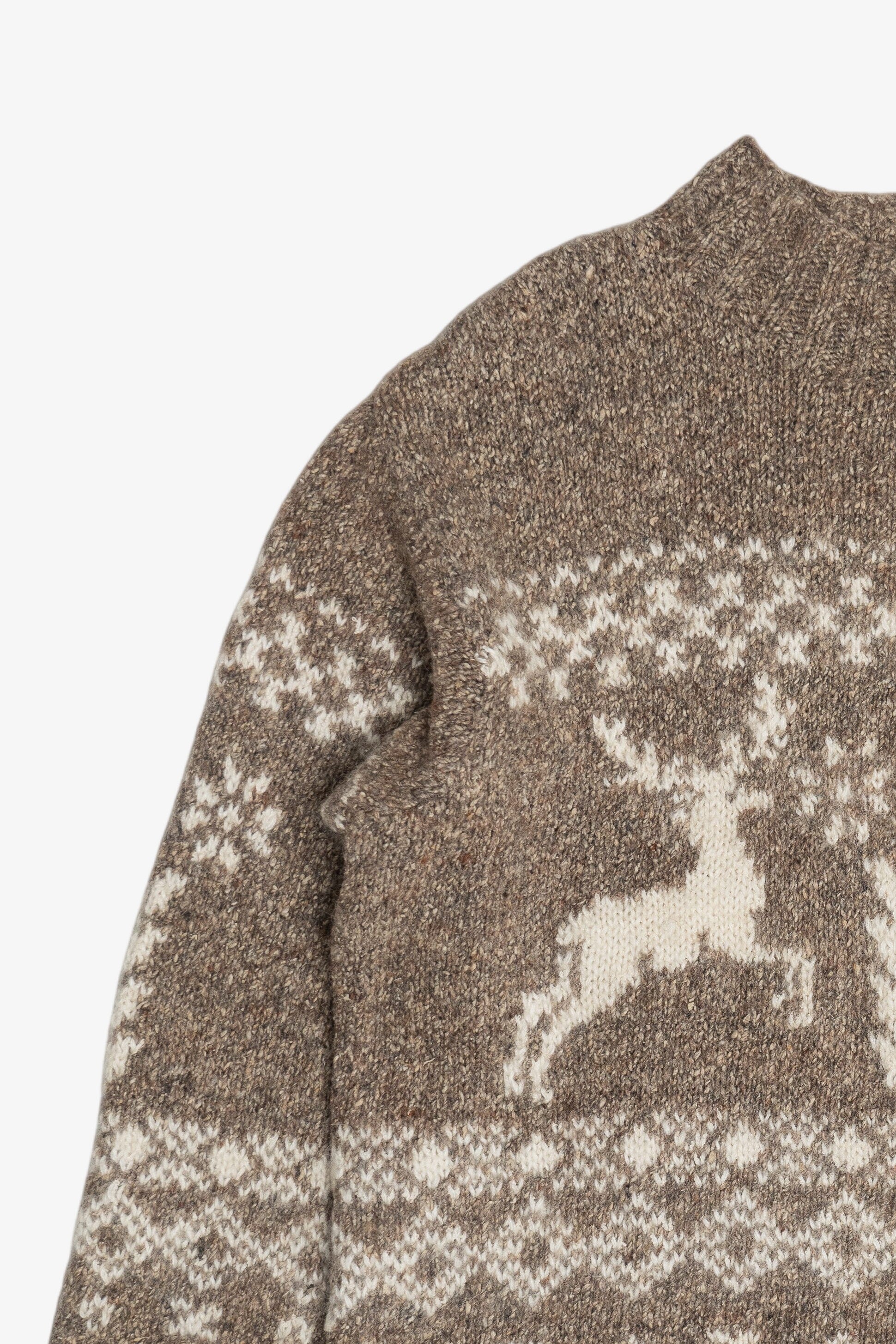 Vintage Reindeer Fair Isle Wool Sweater (1990s)