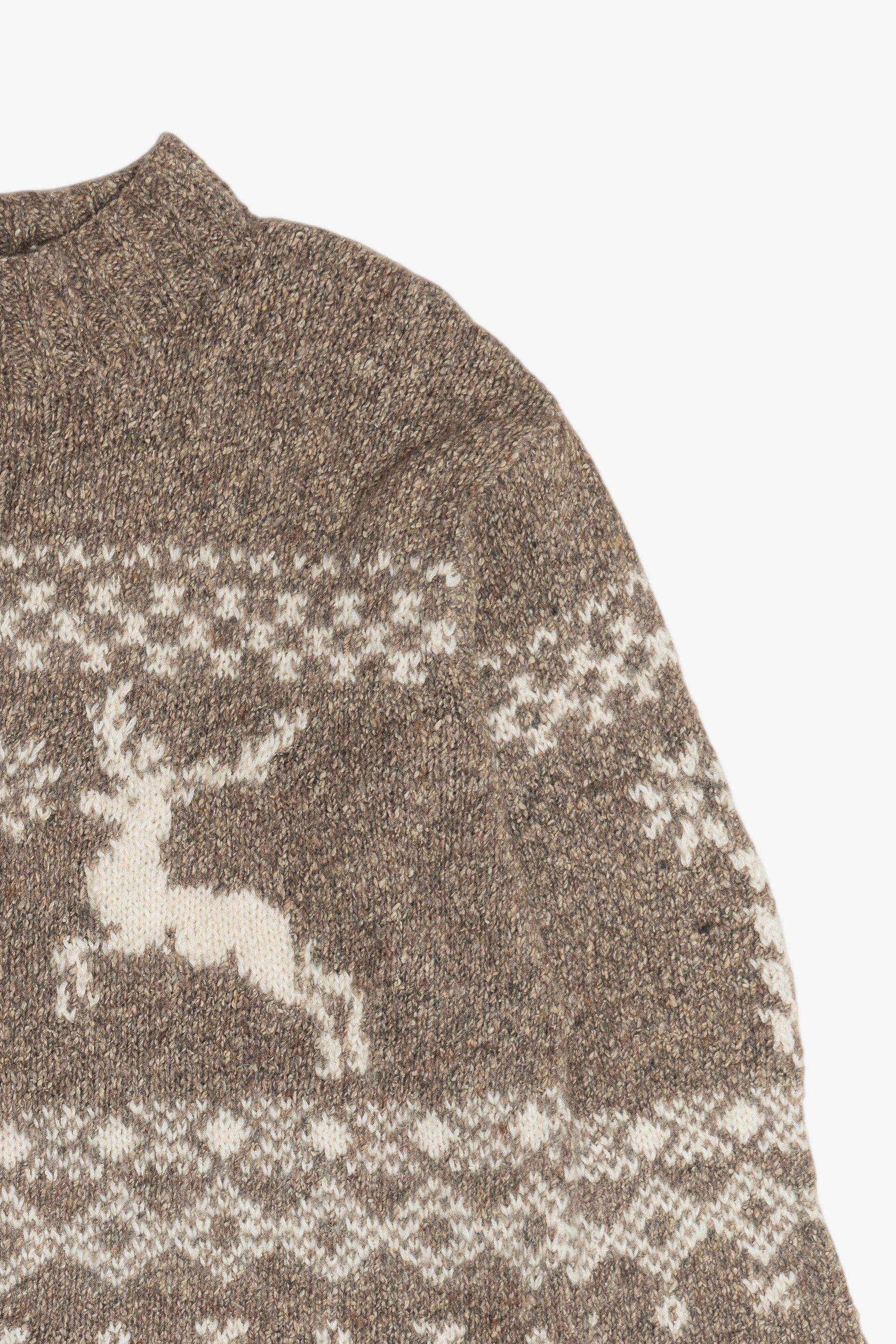 Vintage Reindeer Fair Isle Wool Sweater (1990s)